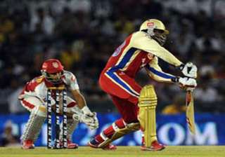 gayle powers royal challengers to 5 wicket win -... gayle powers royal challengers to 5 wicket win -...