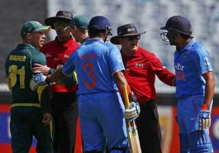 david warner fined over spat with rohit sharm -... david warner fined over spat with rohit sharm -...