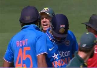 tri series brief verbal spat between sharma... tri series brief verbal spat between sharma...