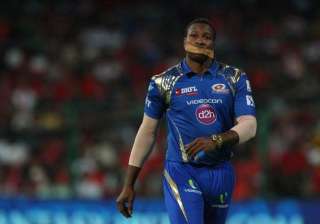 ipl 8 pollard puts on sellotape in mouth after... ipl 8 pollard puts on sellotape in mouth after...