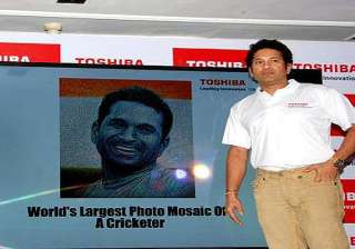 large digital photo mosaic of sachin tendulkar... large digital photo mosaic of sachin tendulkar...