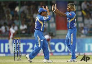 malinga s fiver helps mi rout dd by eight wickets... malinga s fiver helps mi rout dd by eight wickets...