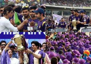 see pics when kolkata felicitated their ipl... see pics when kolkata felicitated their ipl...