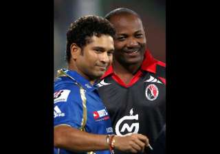 when two greats sachin lara met at kotla - India... when two greats sachin lara met at kotla - India...