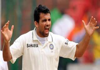 zaheer s post lunch burst helps india a level... zaheer s post lunch burst helps india a level...