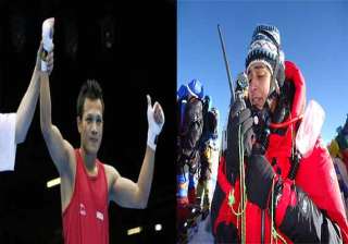 boxer devendro and climber poonam get vishisht... boxer devendro and climber poonam get vishisht...