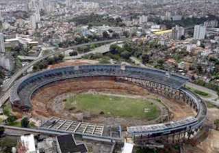 brazilian stadium torn down for new world cup... brazilian stadium torn down for new world cup...