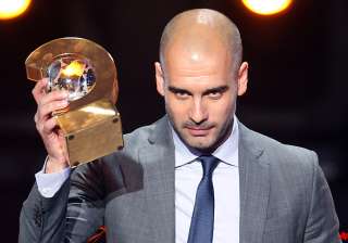 barcelona s guardiola wins fifa best coach award... barcelona s guardiola wins fifa best coach award...