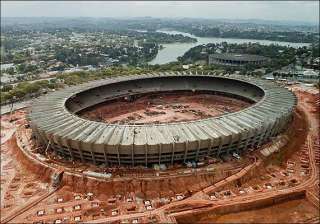 brazil world cup stadium roof partially collapses... brazil world cup stadium roof partially collapses...