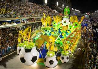 brazil celebrates 100 day mark to world cup -... brazil celebrates 100 day mark to world cup -...