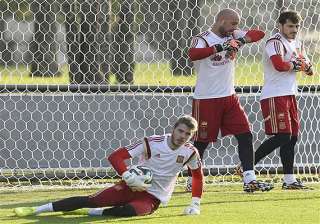 fifa world cup spain s de gea sidelined by leg... fifa world cup spain s de gea sidelined by leg...