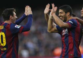 messi suarez on target as barcelona routs getafe... messi suarez on target as barcelona routs getafe...