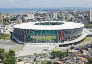 salvador stadium faces last minute preparations -... salvador stadium faces last minute preparations -...