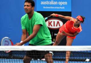 bhupathi sania outsted from aus open mixed... bhupathi sania outsted from aus open mixed...