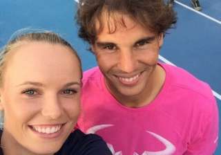 nadal shares selfie with caroline wozniacki... nadal shares selfie with caroline wozniacki...