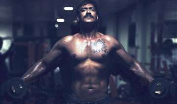 ajay devgn converts vanity van into gym while... ajay devgn converts vanity van into gym while...