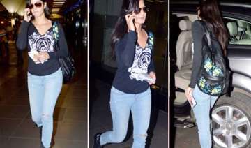 katrina kaif returns from sister s marriage... katrina kaif returns from sister s marriage...