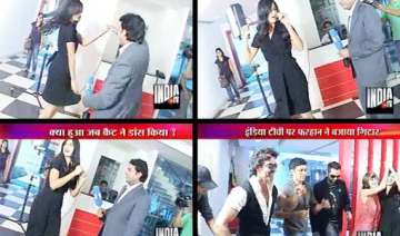 katrina hrithik do a jig at india tv broadcast... katrina hrithik do a jig at india tv broadcast...