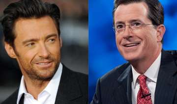 hugh jackman stephen colbert to host 2015 global... hugh jackman stephen colbert to host 2015 global...