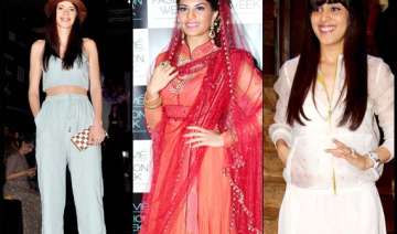 lakme fashion week 2014 kalki jacqueline genelia... lakme fashion week 2014 kalki jacqueline genelia...