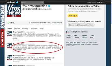 fox news twitter account hacked claims obama... fox news twitter account hacked claims obama...