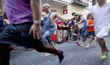 high heels race for men during madrid s gay week... high heels race for men during madrid s gay week...