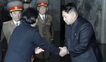 kim jong un meets south korean delegation - India... kim jong un meets south korean delegation - India...