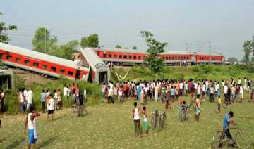 five killed in bihar train derailment sabotage... five killed in bihar train derailment sabotage...