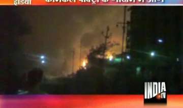 fire guts lakhs of rupees worth chemicals in navi... fire guts lakhs of rupees worth chemicals in navi...