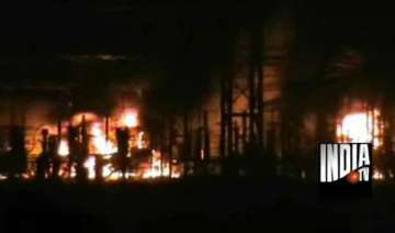 huge blaze at sirhoi grid sub station guts 3... huge blaze at sirhoi grid sub station guts 3...
