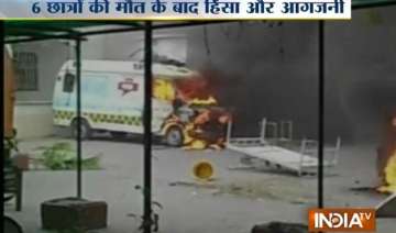 violent protest in siwan against death of 6... violent protest in siwan against death of 6...