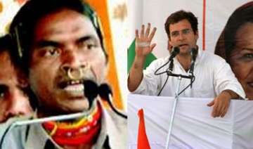 bjp questions maoist sympathizer garlanding rahul... bjp questions maoist sympathizer garlanding rahul...
