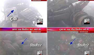 lpg cylinders explode on truck near muradnagar -... lpg cylinders explode on truck near muradnagar -...