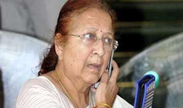 sumitra mahajan gets rousing welcome in her... sumitra mahajan gets rousing welcome in her...