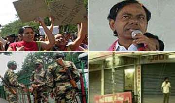 telangana observes bandh minor clashes in osmania... telangana observes bandh minor clashes in osmania...