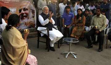 bjp s chai pe charcha runs into election... bjp s chai pe charcha runs into election...