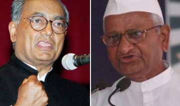digvijay hits out at hazare for having political... digvijay hits out at hazare for having political...