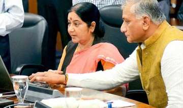 modi heaps praise on sushma swaraj vk singh -... modi heaps praise on sushma swaraj vk singh -...