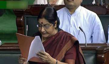 sushma calls for support for women s reservation... sushma calls for support for women s reservation...