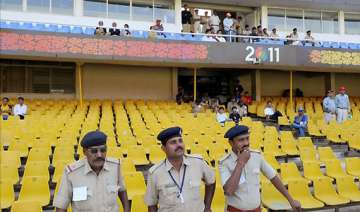elaborate security at patel stadium ahead of... elaborate security at patel stadium ahead of...