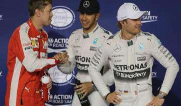 hamilton takes pole position for bahrain gp ahead... hamilton takes pole position for bahrain gp ahead...