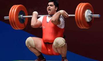india end commonwealth weightlifting with 45... india end commonwealth weightlifting with 45...
