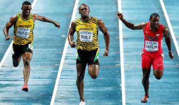 world athletics usain bolt clocks 9.77 sec to win... world athletics usain bolt clocks 9.77 sec to win...