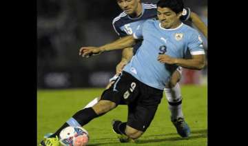 fifa world cup suarez jogs on field for first... fifa world cup suarez jogs on field for first...