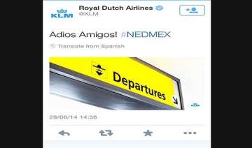 fifa world cup dutch airline carrier bad tweet... fifa world cup dutch airline carrier bad tweet...