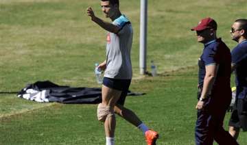 ronaldo cuts short training session for portugal... ronaldo cuts short training session for portugal...