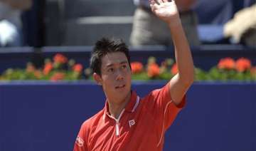 nishikori beats giraldo to reach barcelona open... nishikori beats giraldo to reach barcelona open...