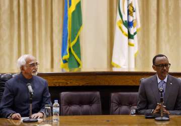 Hamid Ansari with President of Rwanda Paul... Hamid Ansari with President of Rwanda Paul...