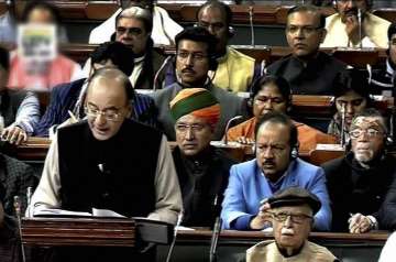Finance Minister Arun Jaitley presenting Union... Finance Minister Arun Jaitley presenting Union...