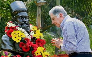 Rata Tata pays homage to Tata Steel founder J N... Rata Tata pays homage to Tata Steel founder J N...